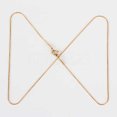304 Stainless Steel Snake Chain Necklace Making X-STAS-P045-11G-1