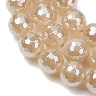 Electroplated Natural Agate Beads Strands G-B191-A07-10mm-07-1