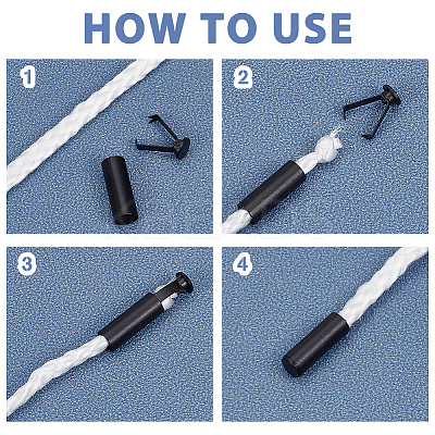 Alloy Detachable Cord End Lock Stoppers FIND-CP0002-55B-1