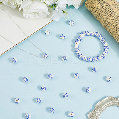 100Pcs Handmade Porcelain Beads PORC-SC0001-22-1