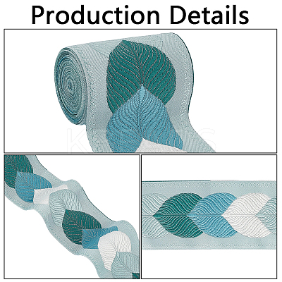3M Polyester Jacquard Leaf Ribbon for Garment Accessories OCOR-CY0002-12A-1