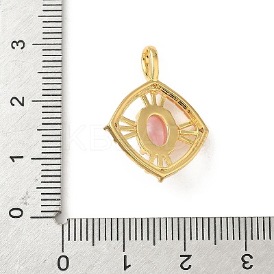 Brass Micro Pave Cubic Zirconia Pendants KK-F905-17G-1