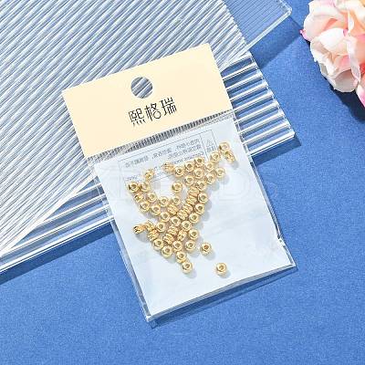SHEGRACE Flat Round Brass Beads XGRPCU423-294G-1