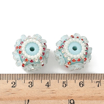 Flower Style Resin Rhinestone Beads CLAY-NH0003-05S-03-1