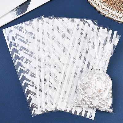 100Pcs 4 Styles Rectangle Plastic Candy Bags ABAG-WH20013-19C-1