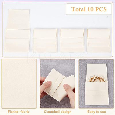 10Pcs 5 Colors Microfiber Jewelry Pouches ABAG-NB0001-70-1