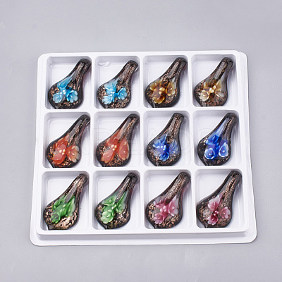 Handmade Gold Sand Lampwork Big Pendants LAMP-S189-18-B-1