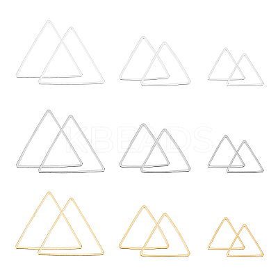 90Pcs 9 Style Brass Linking Rings KK-AR0002-33-1