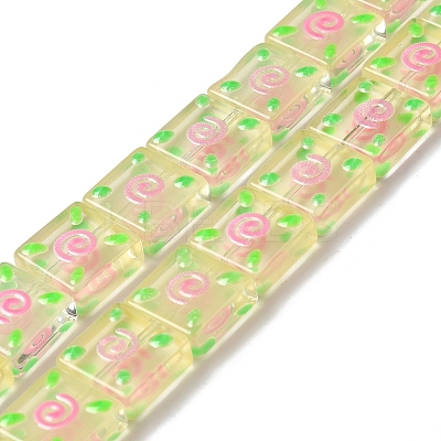 Transparent Glass Beads Strands LAMP-K037-11C-1