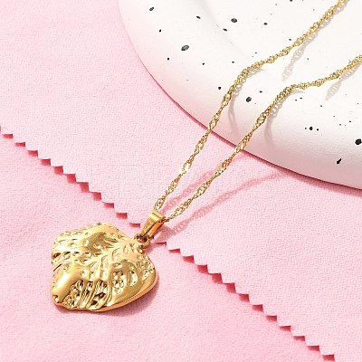 Summer Beach 304 Stainless Steel Pendant Rope Chain Necklaces for Women LS-STAS-Z108-01G-03-1