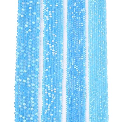 Transparent Glass Beads Strands EGLA-A044-T2mm-MB08-1