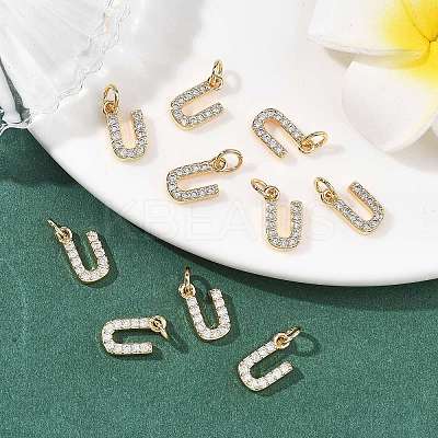 SHEGRACE Brass Micro Pave Clear Cubic Zirconia Pendants XGRQ29363-394G-U-1