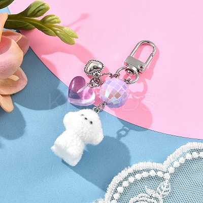 Animals Resin & Acrylic Pendant Decorations KEYC-YW00189-04-1