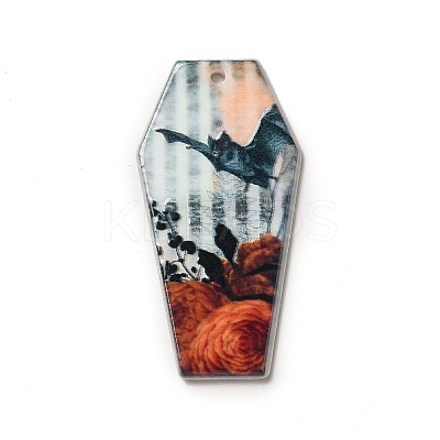 Halloween Printed Acrylic Pendants MACR-K330-20E-1