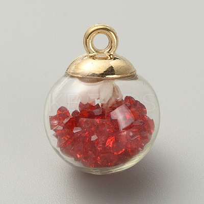 Transparent Glass Globe Pendants GLAA-TAC0005-002D-1