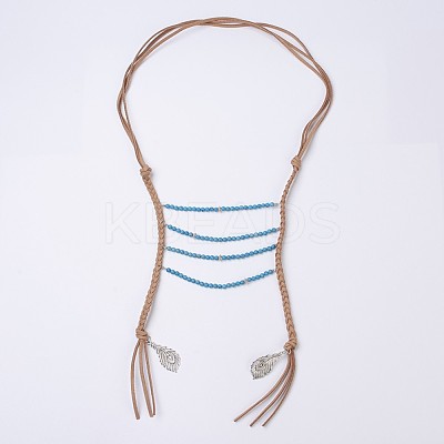 Natural & Synthetic Mixed Stone Tiered Necklaces NJEW-JN02124-1