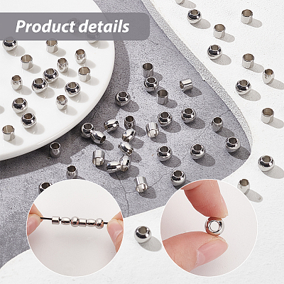 150Pcs 3 Style 304 Stainless Steel European Beads STAS-PH0005-42-1