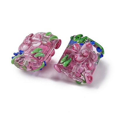 Handmade Bumpy Lampwork Beads Strands LAMP-K027-07G-1