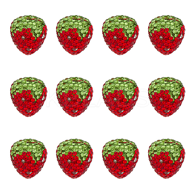 12Pcs Handmade Polymer Clay Rhinestone Beads CLAY-OC0001-07-1
