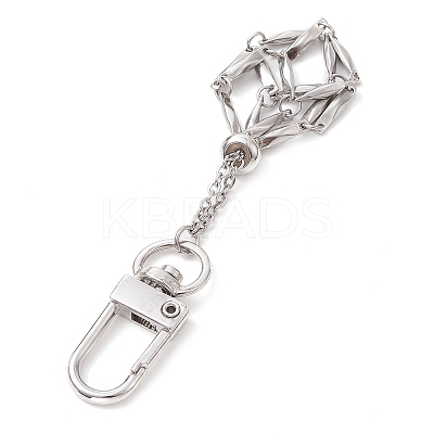 304 Stainless Steel Empty Stone Holder Chain Pouch Pendant Decorations HJEW-JM01885-01-1
