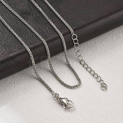 Brass Wheat Chains Necklaces for Women NJEW-D302-24P-1
