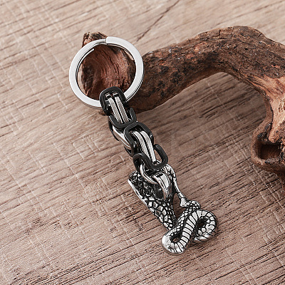 Vintage 304 Stainless Steel Cobra Keychains BM7932-1