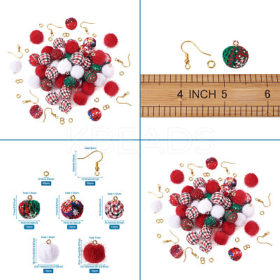 DIY Christmas Style Earring Making Kits DIY-TA0008-88-1
