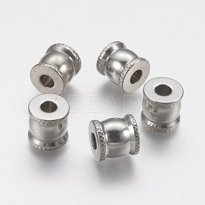 Tarnish Resistant 201 Stainless Steel European Beads LS-STAS-F141-07P-1