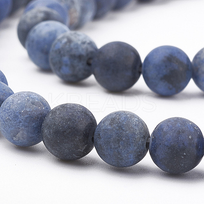 Natural Dumortierite Quartz Beads Strands G-T106-061-4MM-1