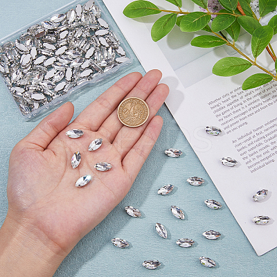 120Pcs Horse Eye Sew on Rhinestone RGLA-DC0001-07B-1