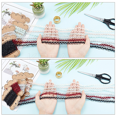 12m 6 Colors Braided Net Lace Elastic Cord/Band OCOR-AR0001-26-1