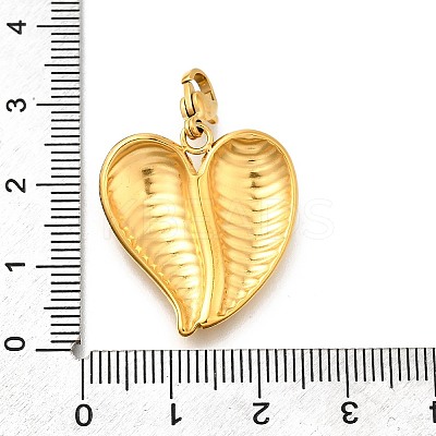 Heart 304 Stainless Steel Pendant Decorations STAS-R159-41G-05-1