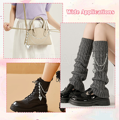 2Pcs Iron Boot Strap Chains HJEW-SW00407-1