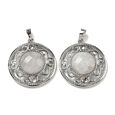 Natural Quartz Crystal Rock Crystal Pendants G-Q158-03D-1