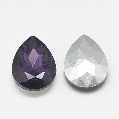 Pointed Back Glass Rhinestone Cabochons RGLA-T081-7x10mm-16-1