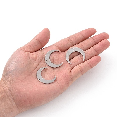 201 Stainless Steel 2-Loop Link Charms X-STAS-N090-LA039-P-1
