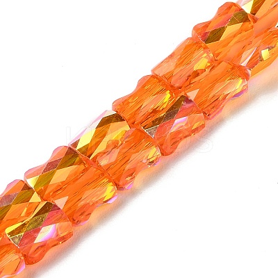 Transparent Electroplate Glass Beads Strands GLAA-Q099-J01-01-1