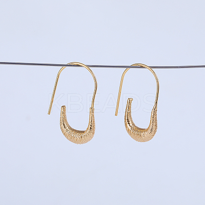 U-shaped Brass Dangle Earrings WD6040-1