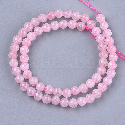 Natural Madagascar Rose Quartz Beads Strands G-S333-6mm-033-1