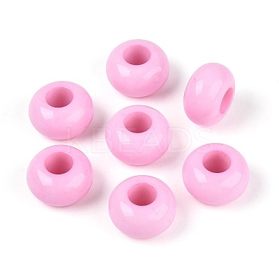 Opaque Acrylic European Large Hole Beads SACR-N019-03G-1