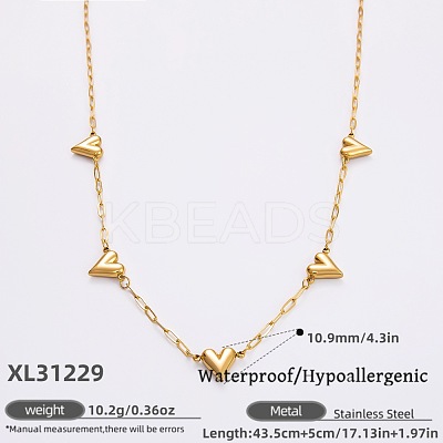 316L Surgical Stainless Steel Link Chain Necklaces for Women FS-WGE9B28-05-1