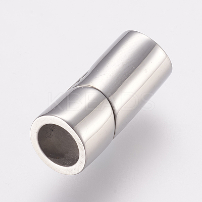 Tarnish Resistant 304 Stainless Steel Magnetic Clasps with Glue-in Ends STAS-E138-04P-1