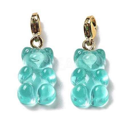 Bear Resin Pendant Decorations STAS-M092-01G-10-1