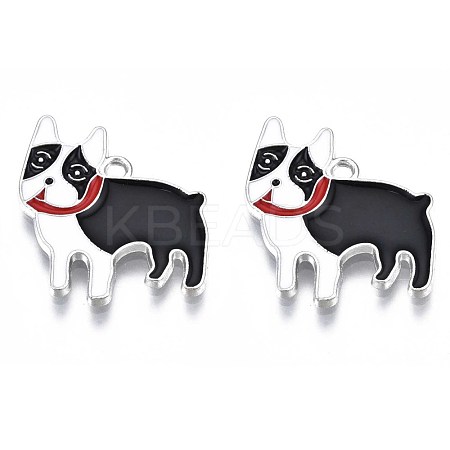 Rack Plating Alloy Enamel Pendants PALLOY-T075-161-1