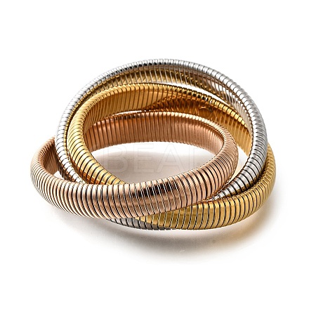 304 Stainless Steel Stretch Bracelets BJEW-A031-01J-M-1