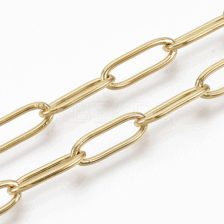 PVD Vacuum Plating 304 Stainless Steel Paperclip Chains CHS-S006-JN957-2-01-1