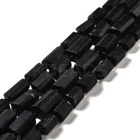 Natural Black Tourmaline Beads Strands G-F716-01-1