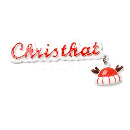 Christmas Theme Opaque Resin Cabochons LS-CRES-D011-01E-1