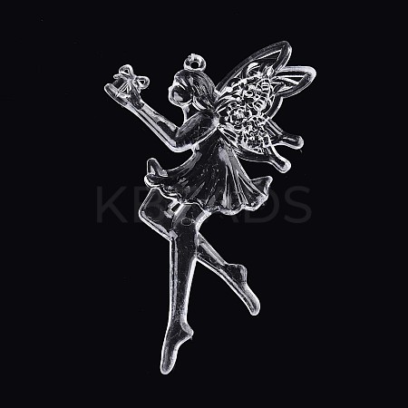 Transparent Plastic Big Pendants KY-T042-05-1