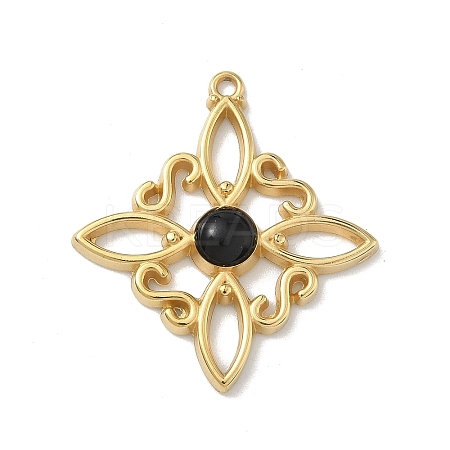 304 Stainless Steel Enamel Pendants STAS-G371-05G-03-1